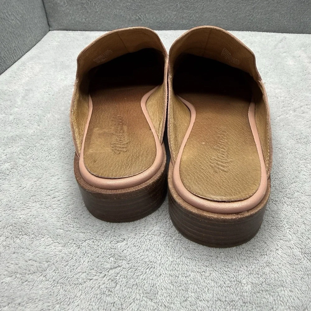 Madewell Frances Loafer Mules Women's 6.5 Blush Pink Leather Backless Flats